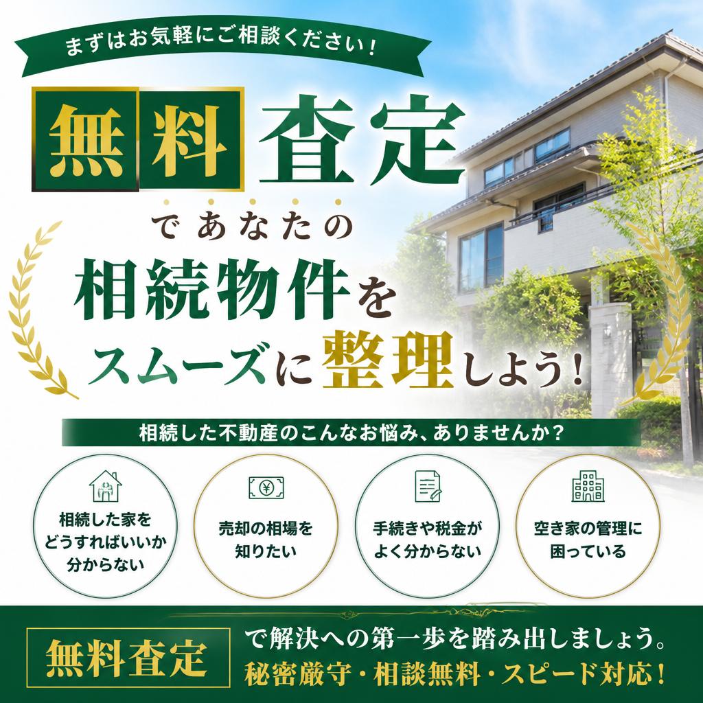 無料査定であなたの相続物件をスムーズに整理しよう！