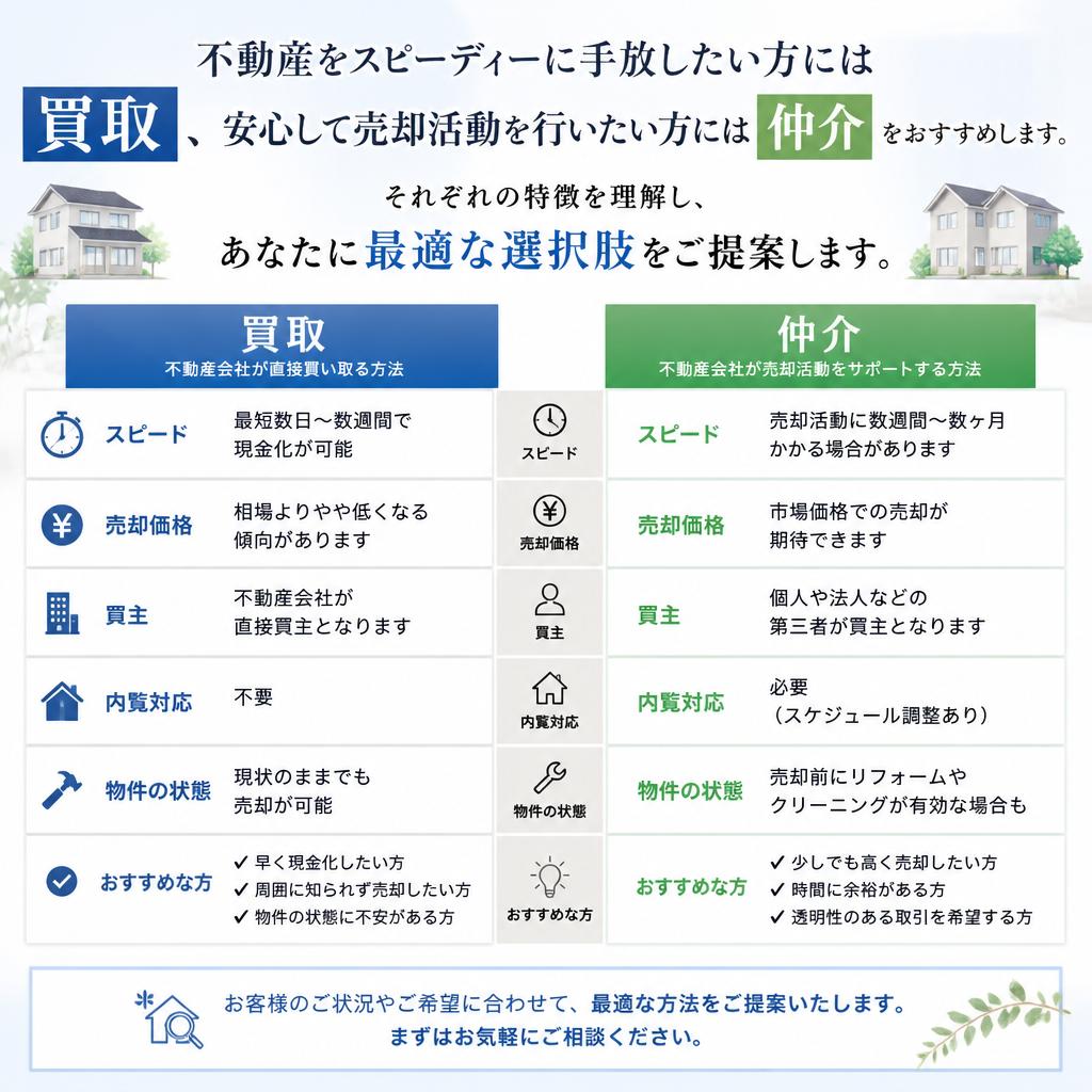 買取と仲介の選択肢