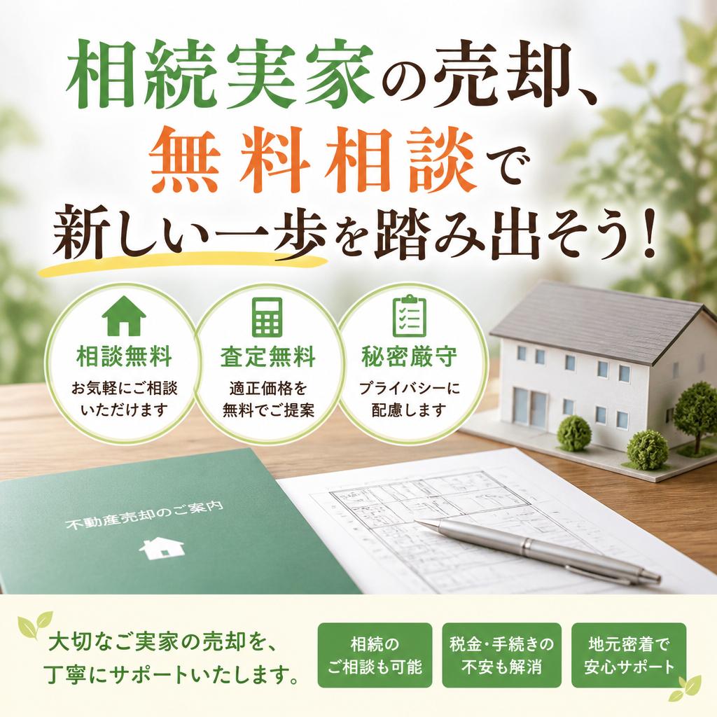 相続実家の売却、無料相談で新しい一歩を踏み出そう！|不動産売却なら合同会社池田商事まで