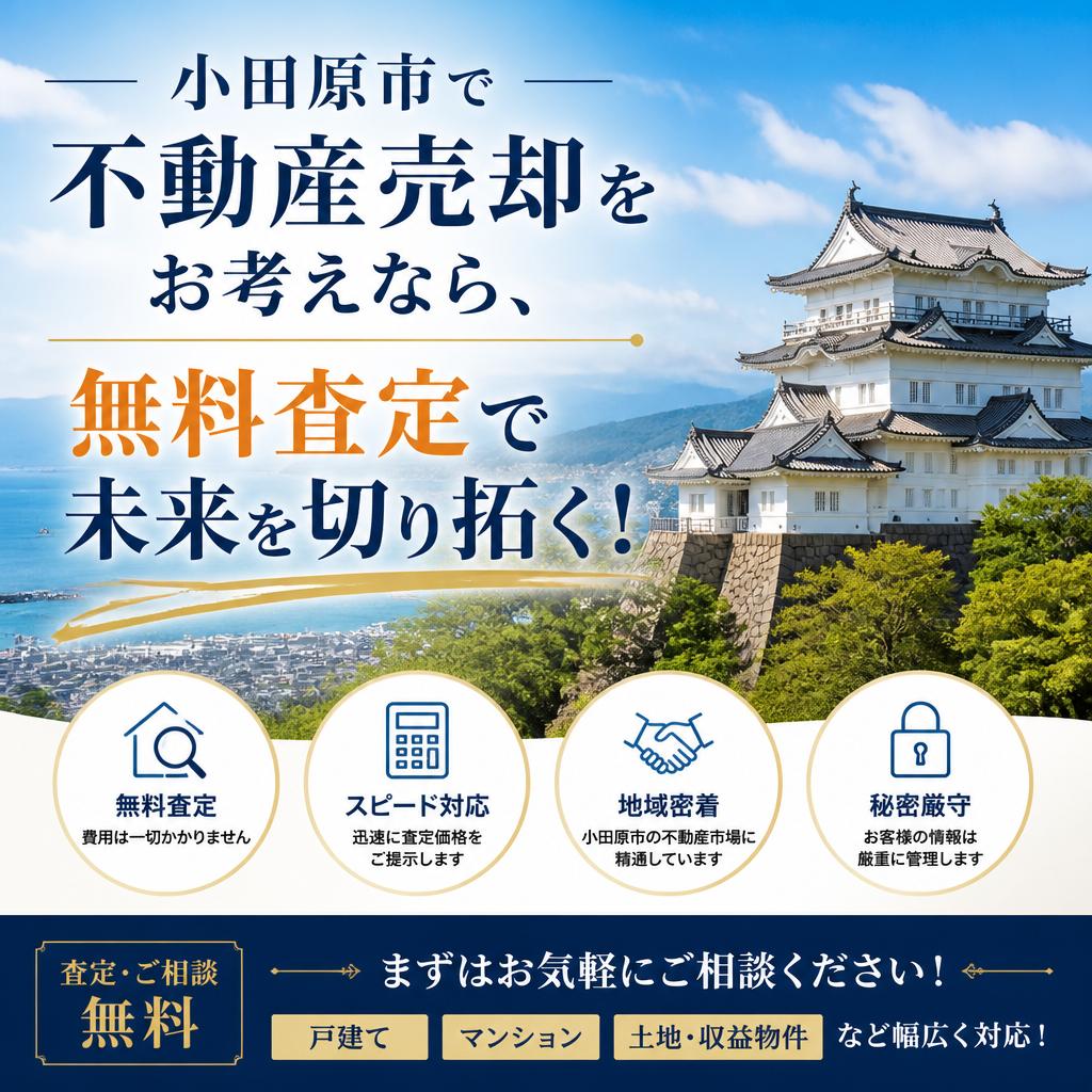 小田原市で不動産売却をお考えなら、無料査定で未来を切り拓く！