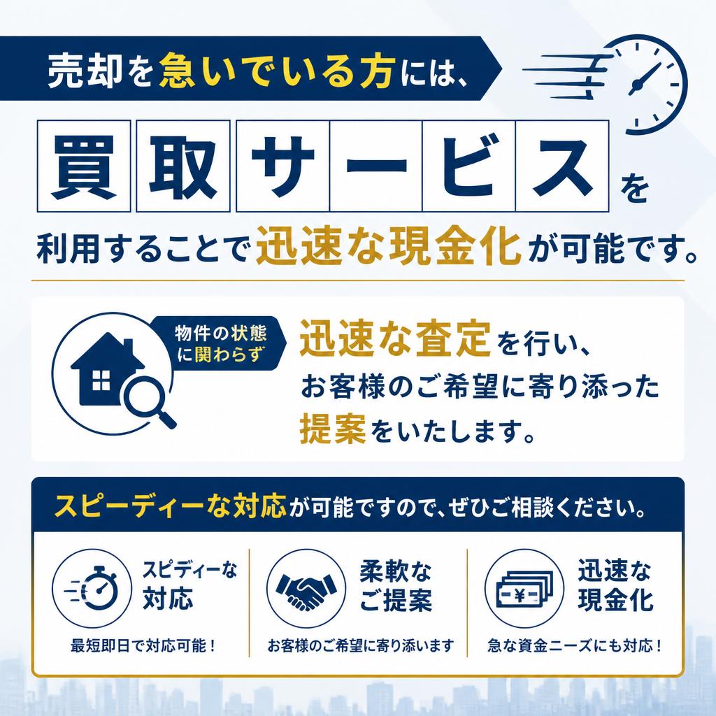 迅速な現金化が可能な買取
