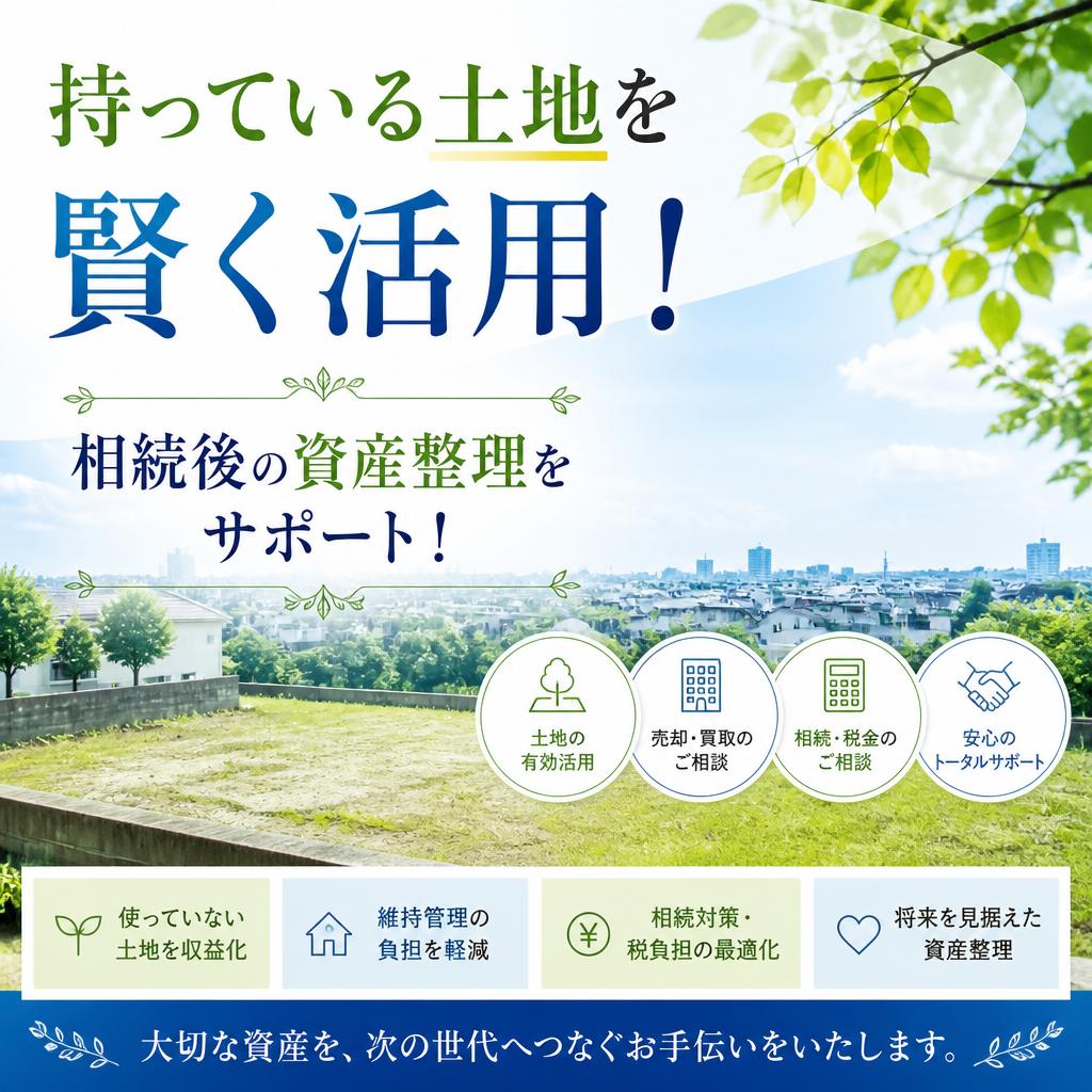 持っている土地を賢く活用！相続後の資産整理をサポート！｜不動産売却なら合同会社池田商事