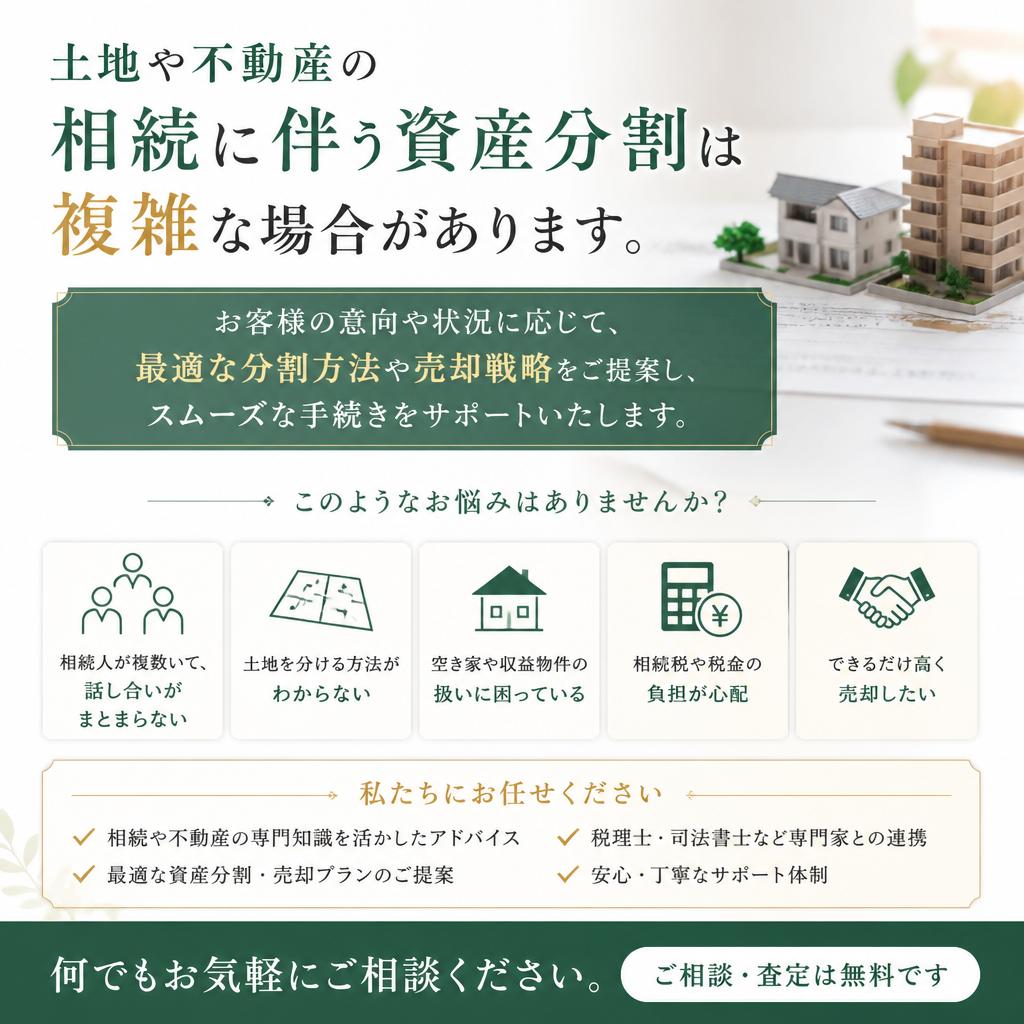 資産分割についての丁寧なサポート