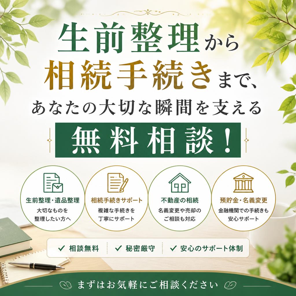生前整理から相続手続きまで、あなたの大切な瞬間を支える無料相談！｜不動産売却なら合同会社池田商事まで