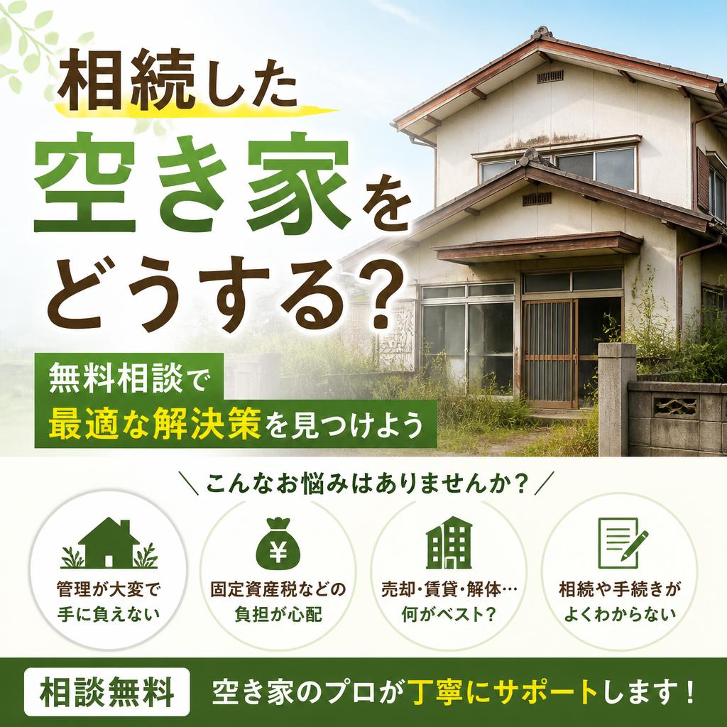 相続した空き家をどうする？無料相談で最適な解決策をご提案｜不動産売却なら合同会社池田商事まで