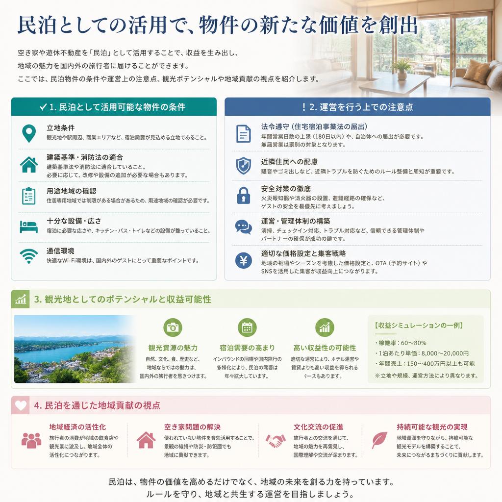 民泊運営の魅力と注意点