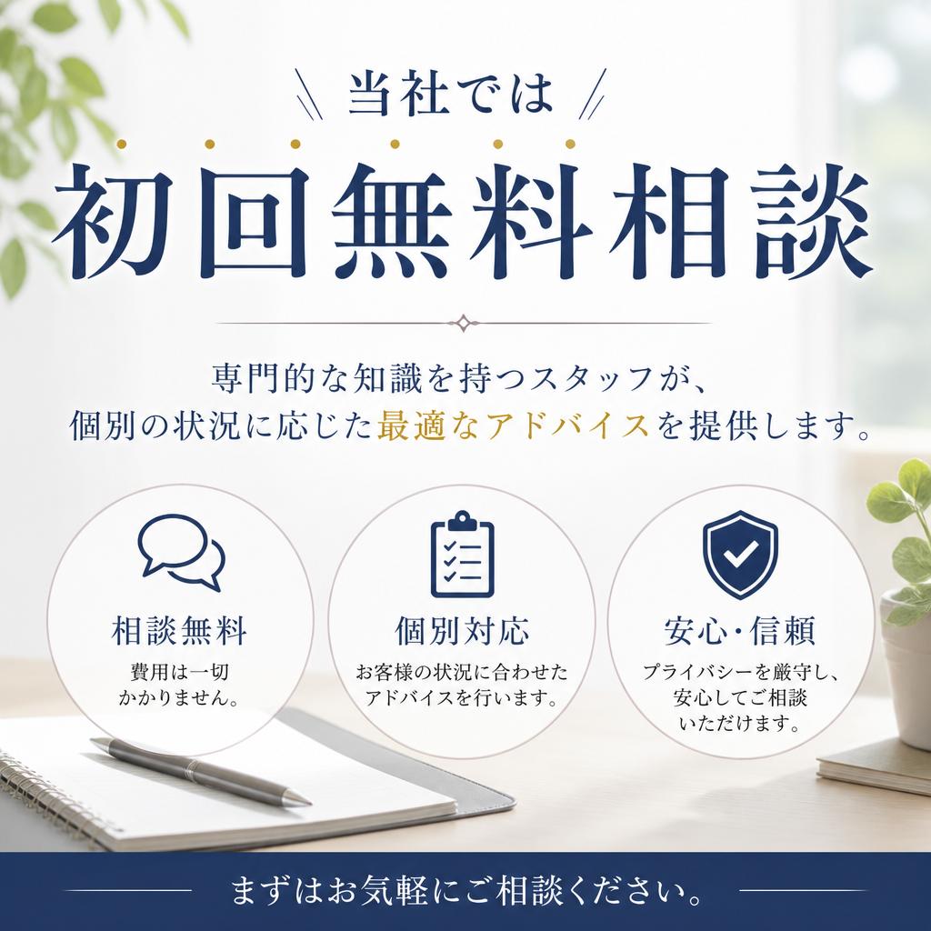 無料相談で安心のサポート