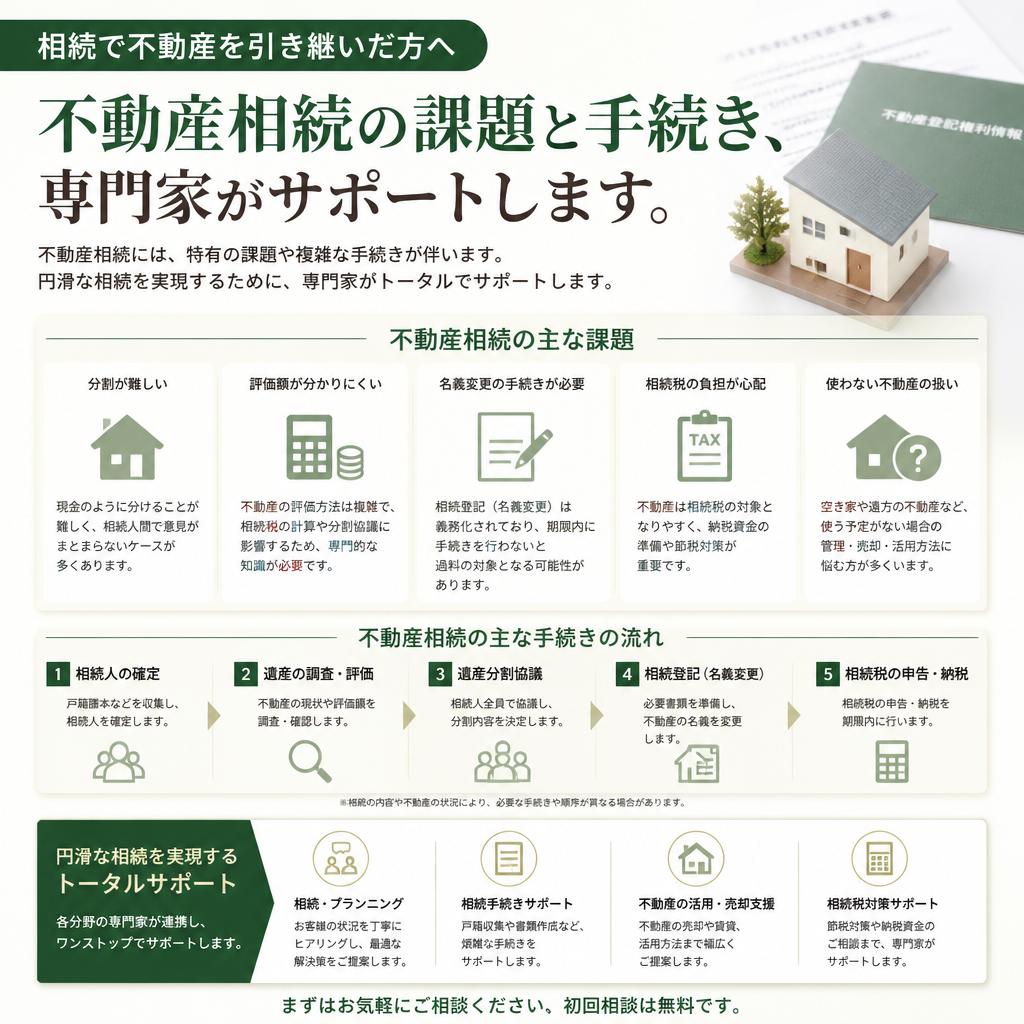 相続に伴う不動産売却サポート